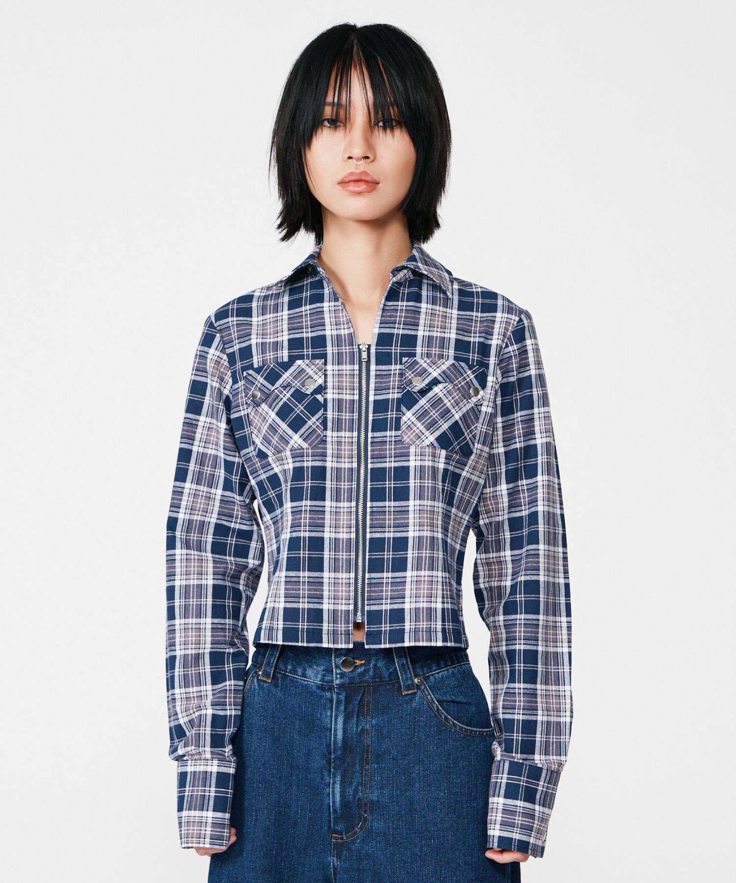 COMPACT ZIP UP CHECK SHIRT – BEEDEN COMPACT ZIP UP CHECK SHIRT – BEEDEN