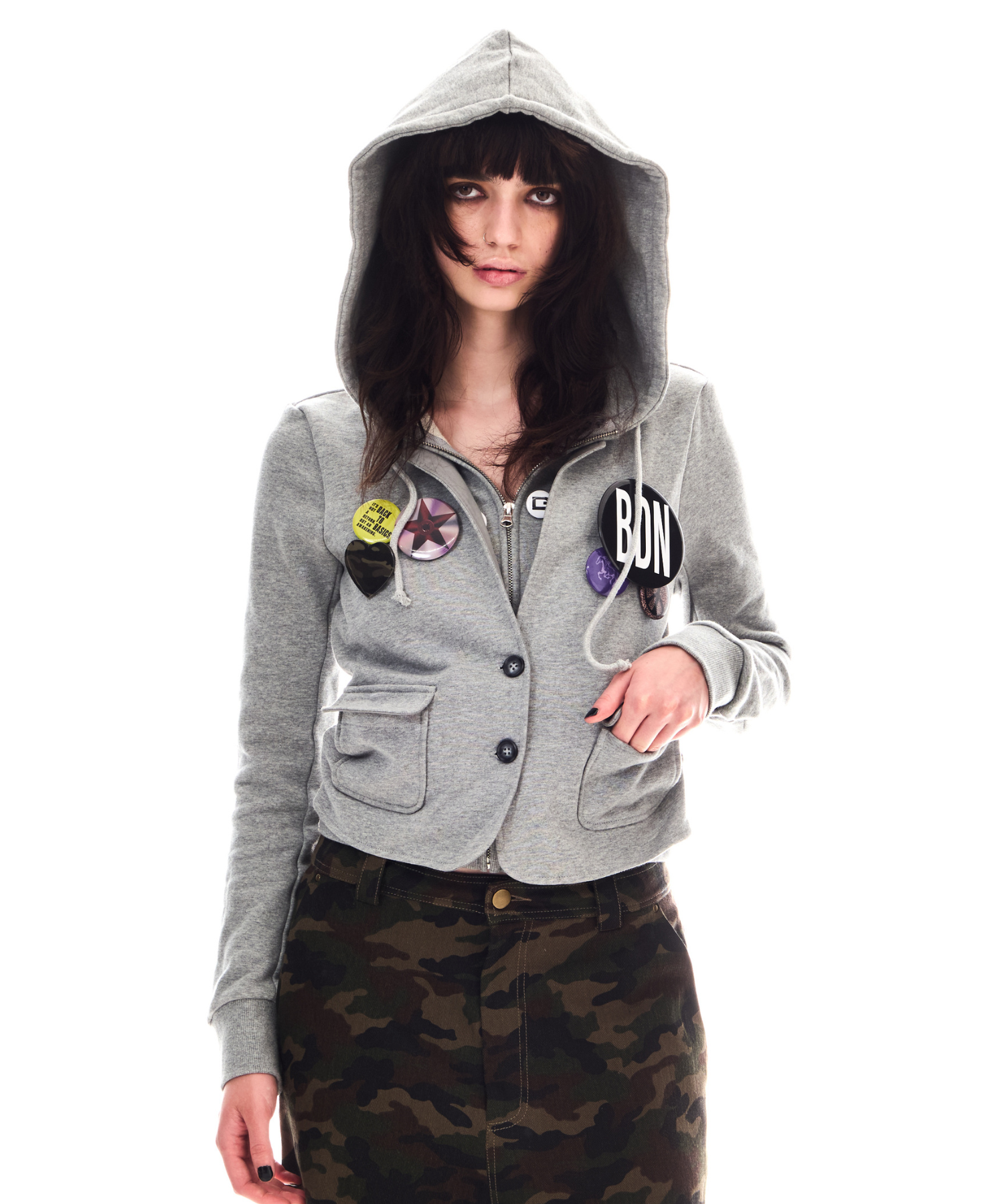 トップス beeden 25aw LAYERED LIKE HOODED JACKET LAYERED LIKE HOODED JACKET – BEEDEN