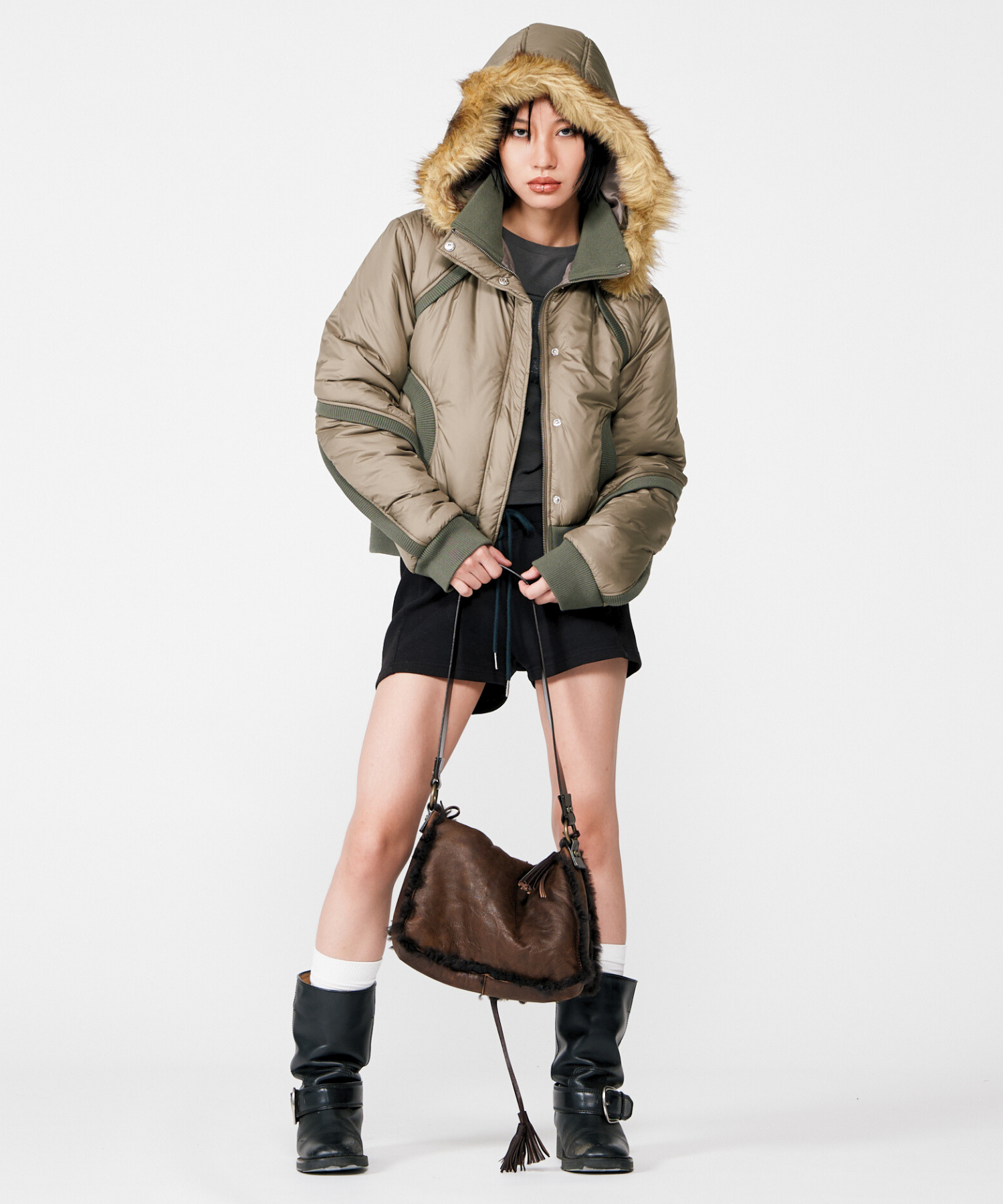 BEEDEN SWITCHING RIB 2WAY PUFFER JACKET BEEDEN SWITCHING RIB 2WAY PUFFER JACKET
