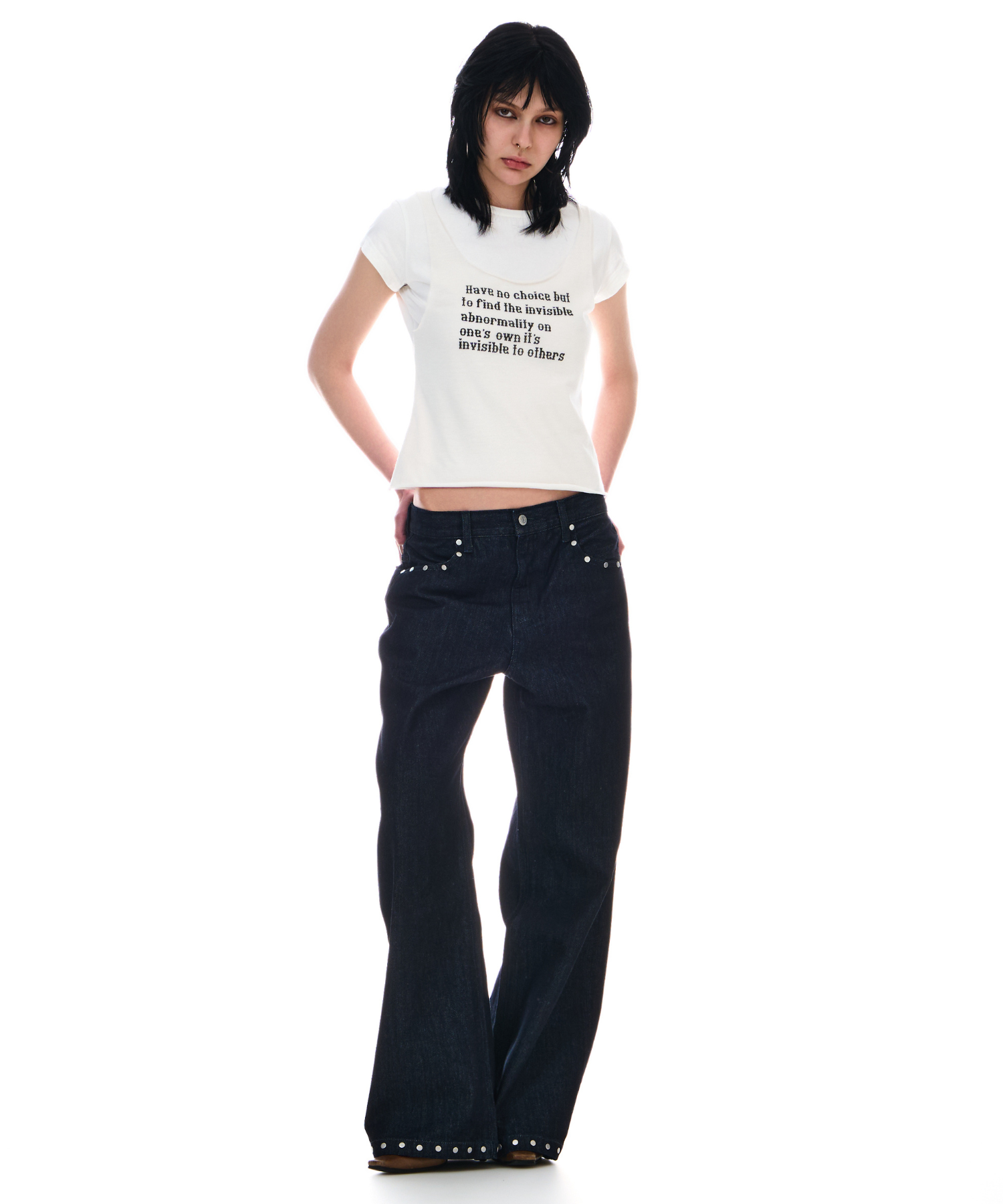 人気が高い BONE PRINT BEEDEN – TEE LOGO LAYERED トップス
