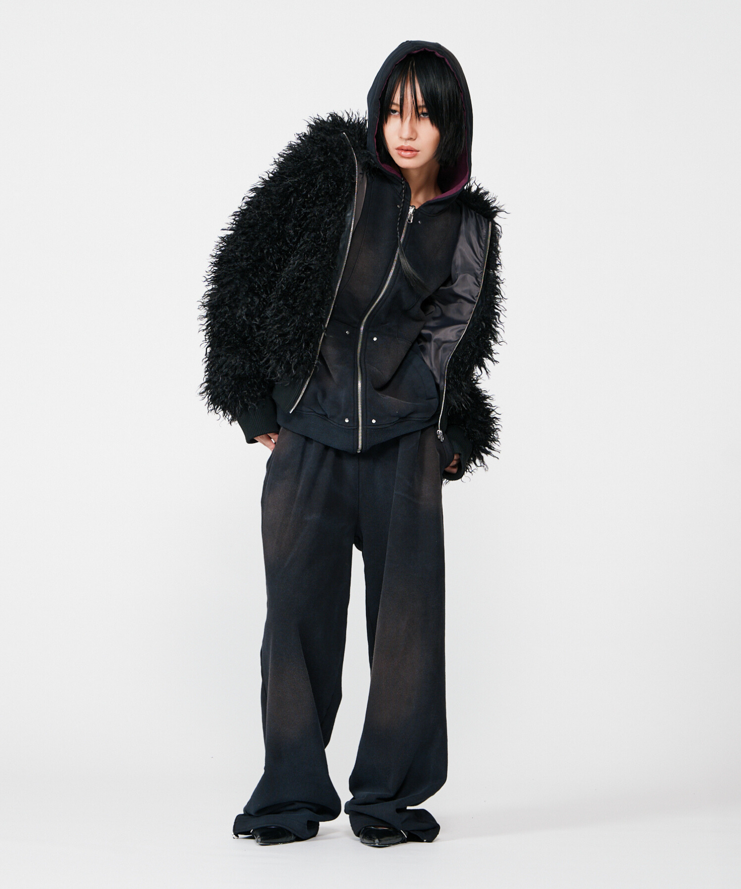 ジャケット・アウター BEEDEN ZIP UP HOODED FUR BLOUSON BEEDEN ZIP UP HOODED FUR BLOUSON